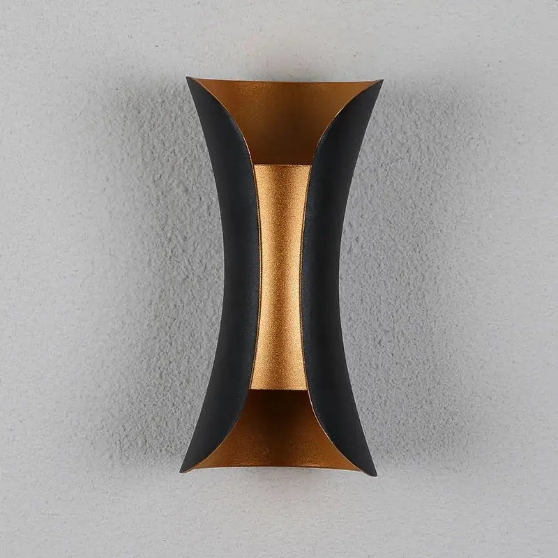 Gold Black LED Sconce