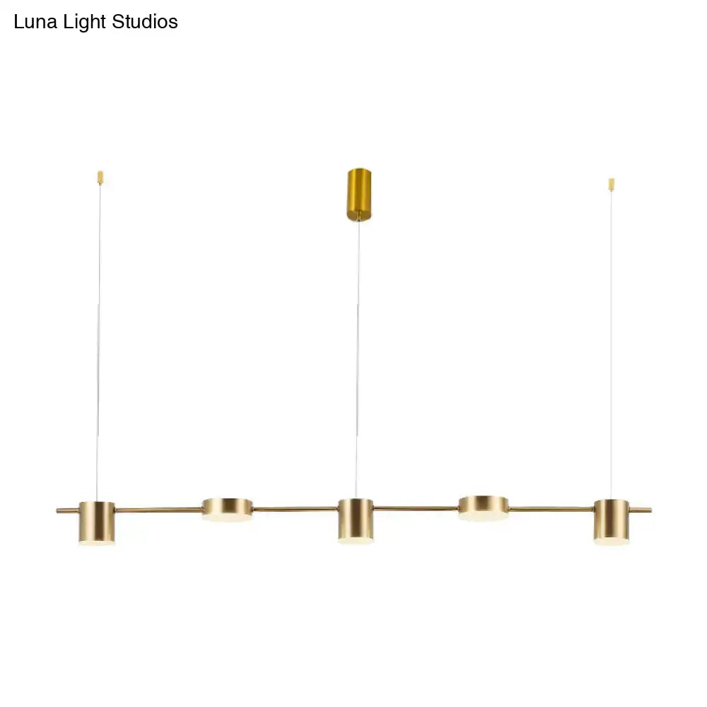 Gold Linear Dining Chandelier