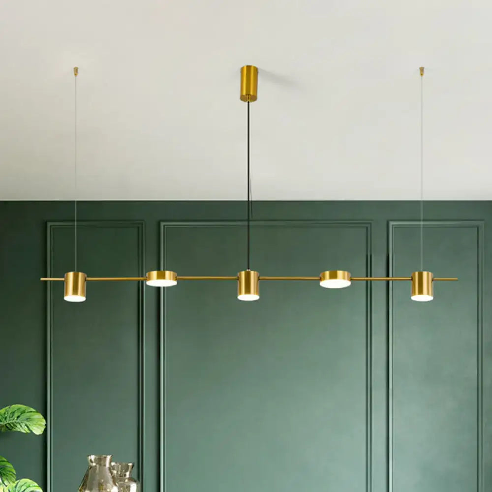 Gold Linear Dining Chandelier