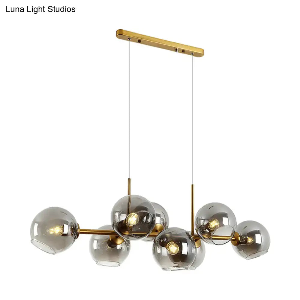 Smoky Glass Island Chandelier