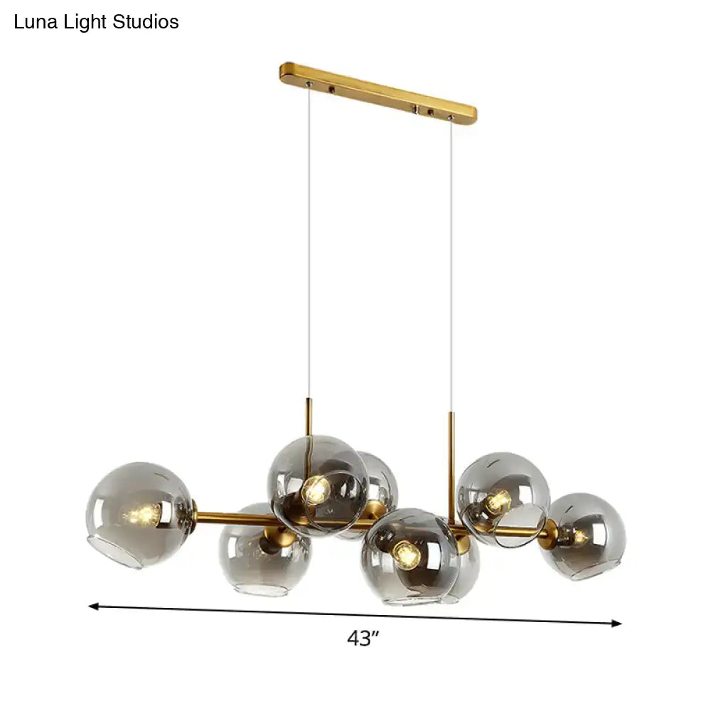 Smoky Glass Island Chandelier
