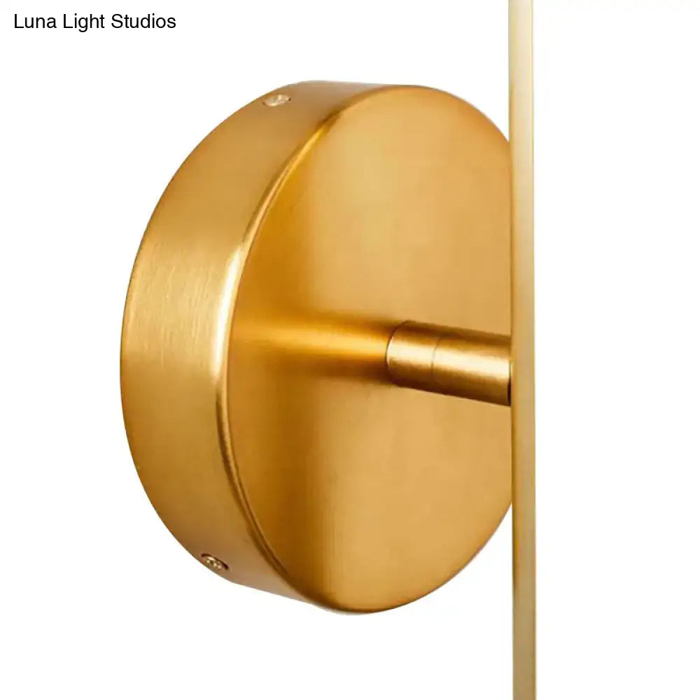 Gold Black Wall Sconce Tube Shape Acrylic