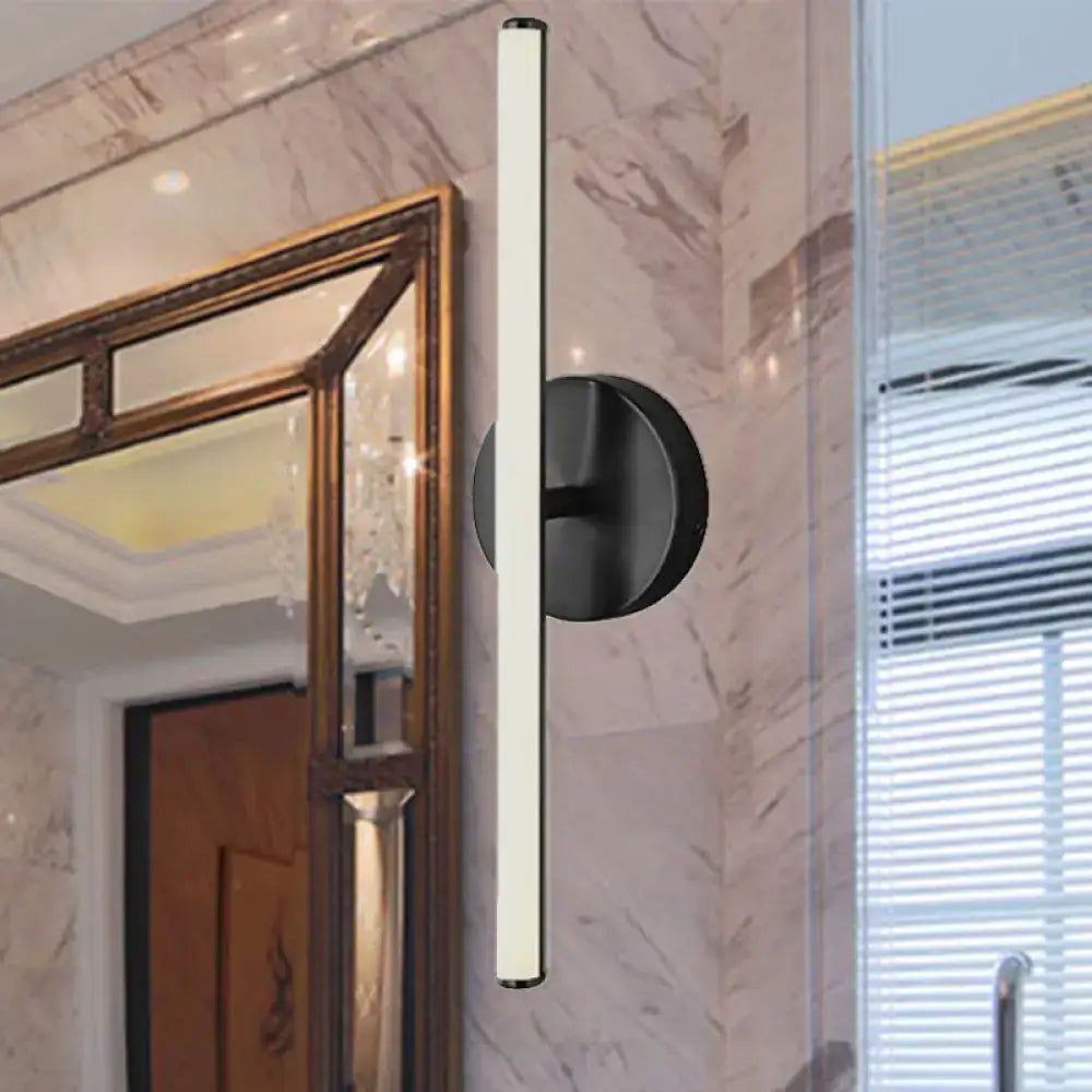 Gold Black Wall Sconce Tube Shape Acrylic