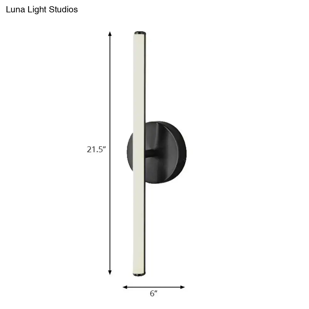 Gold Black Wall Sconce Tube Shape Acrylic