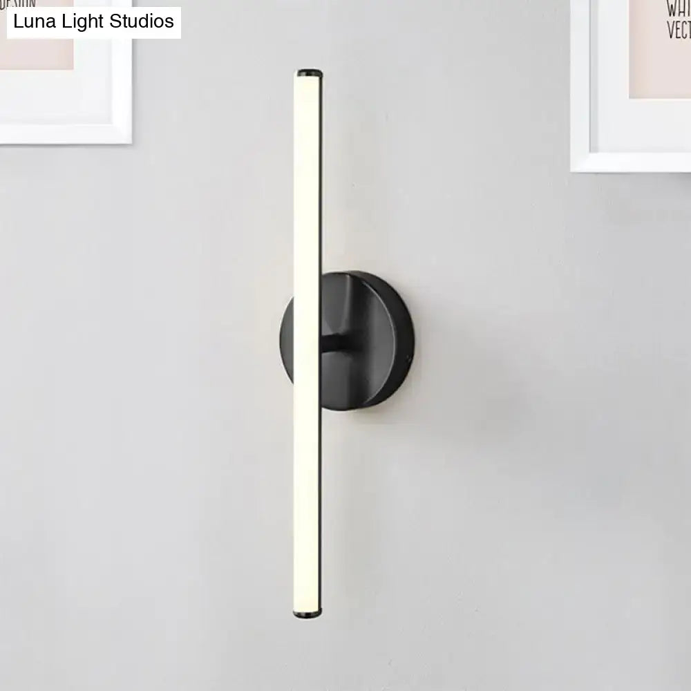 Gold Black Wall Sconce Tube Shape Acrylic