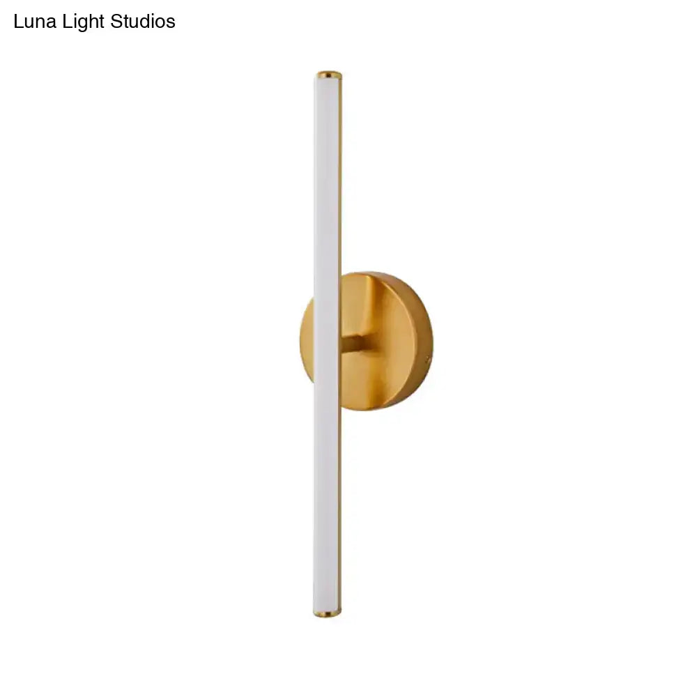 Gold Black Wall Sconce Tube Shape Acrylic