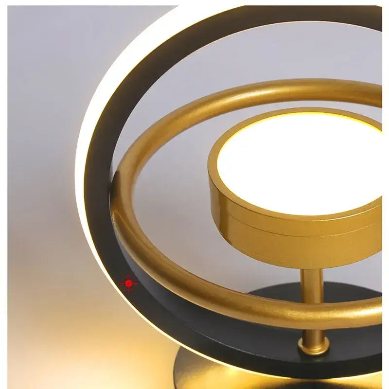 Gold Black Ring Ceiling Light