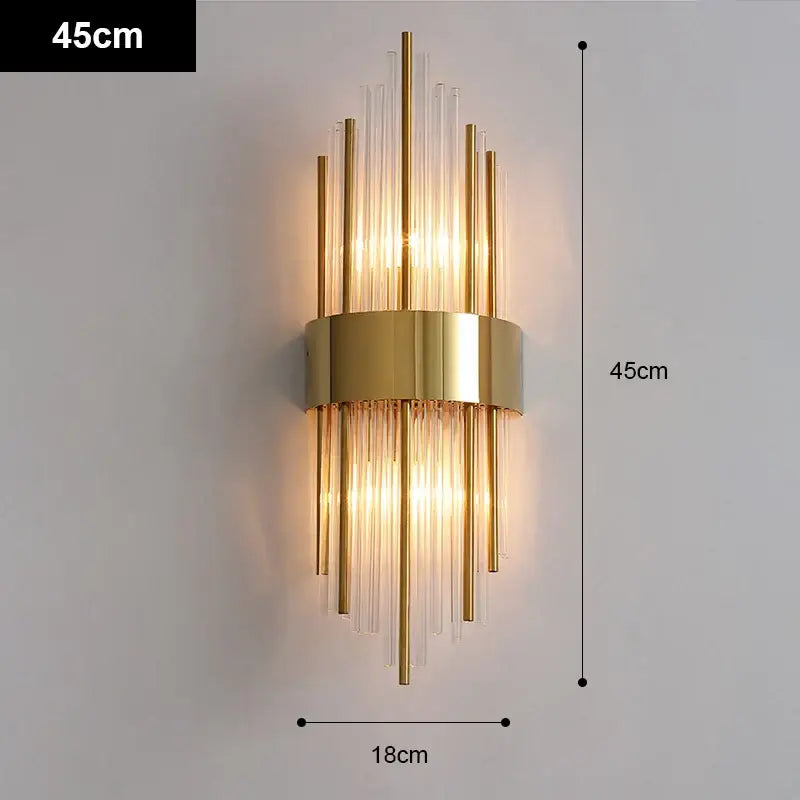 Gold Black Steel Wall Sconce