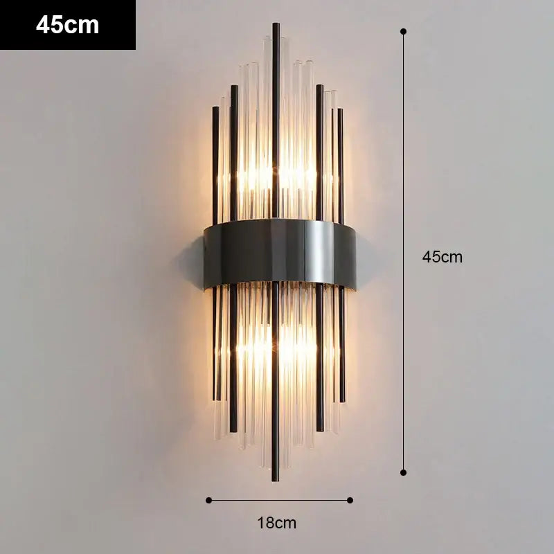 Gold Black Steel Wall Sconce