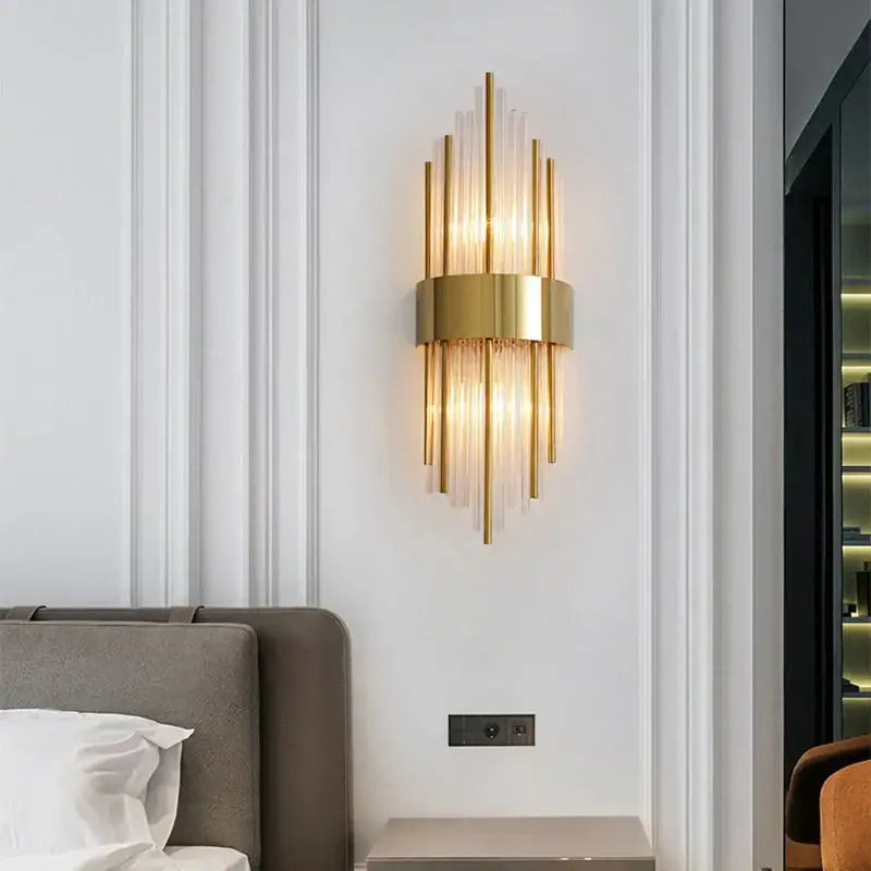 Gold Black Steel Wall Sconce