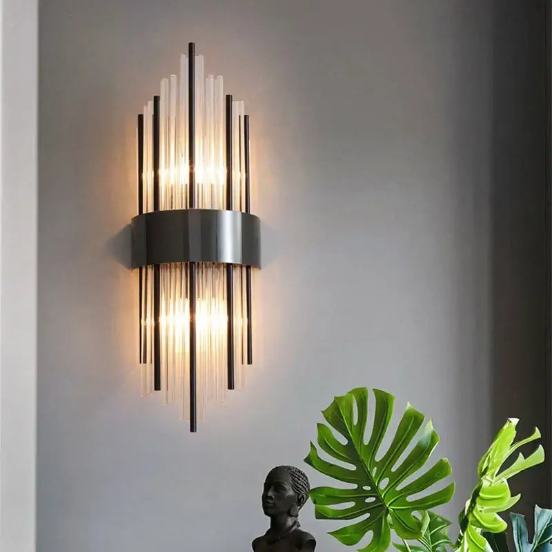 Gold Black Steel Wall Sconce
