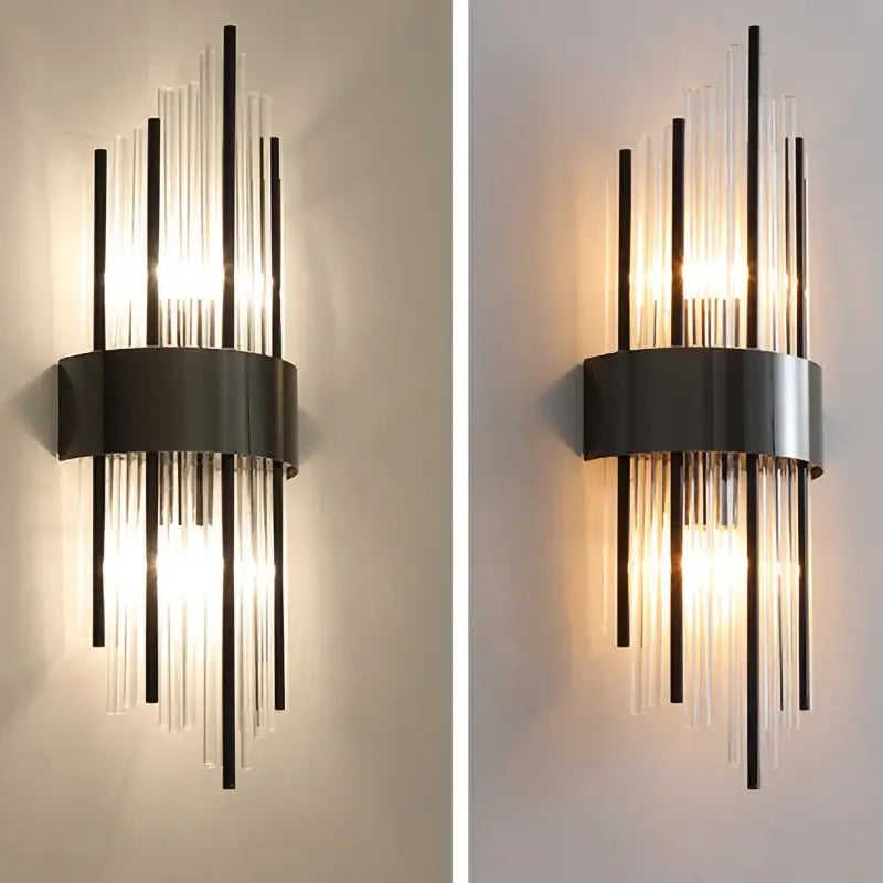 Gold Black Steel Wall Sconce