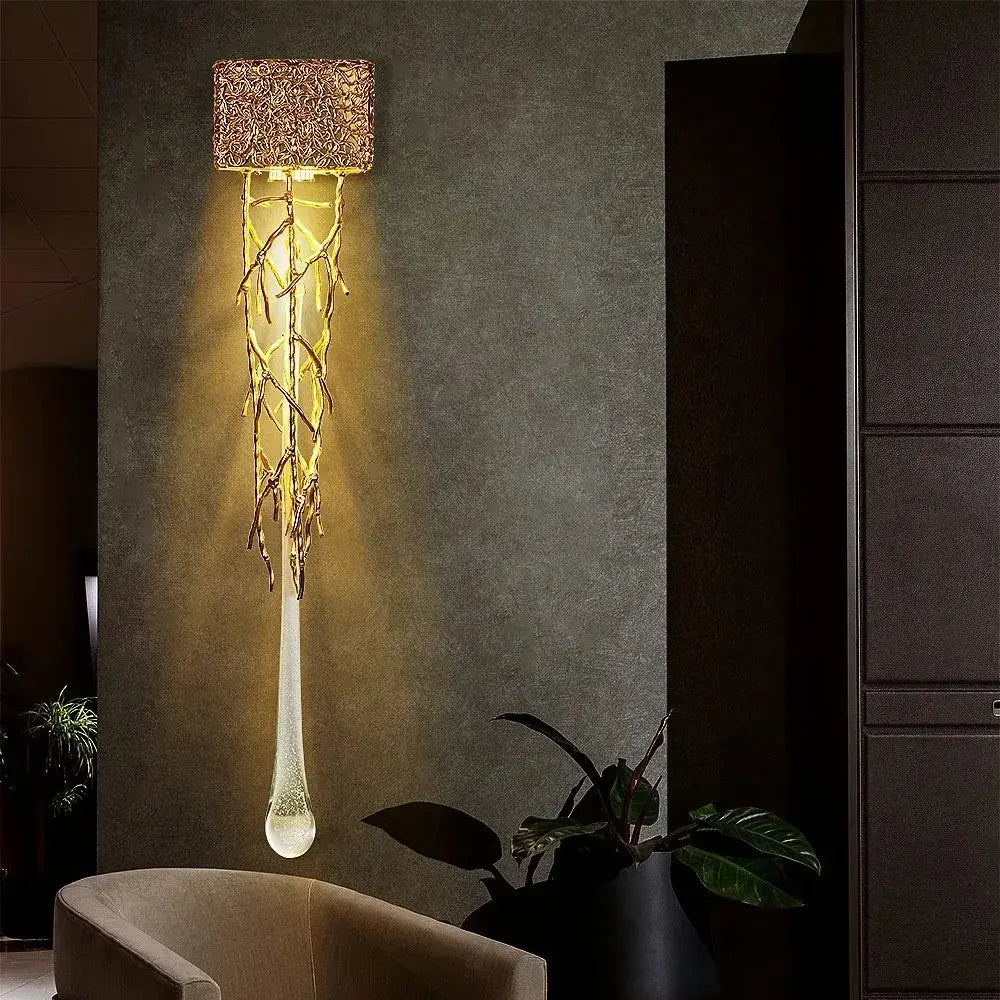 Gold Crystal Cage Chandelier