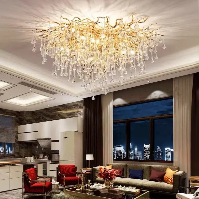 Gold Crystal 150cm Ceiling Chandelier