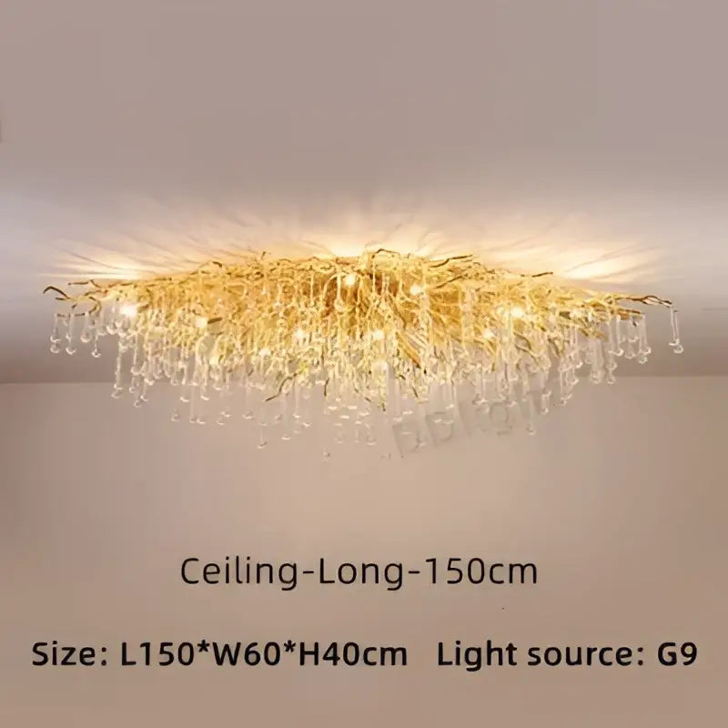 Gold Crystal 150cm Ceiling Chandelier
