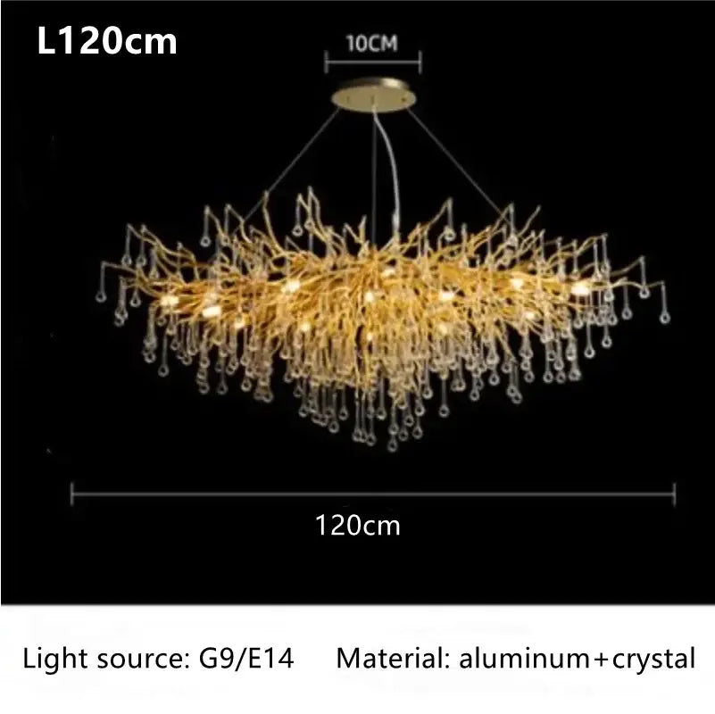 Gold Crystal 150cm Ceiling Chandelier