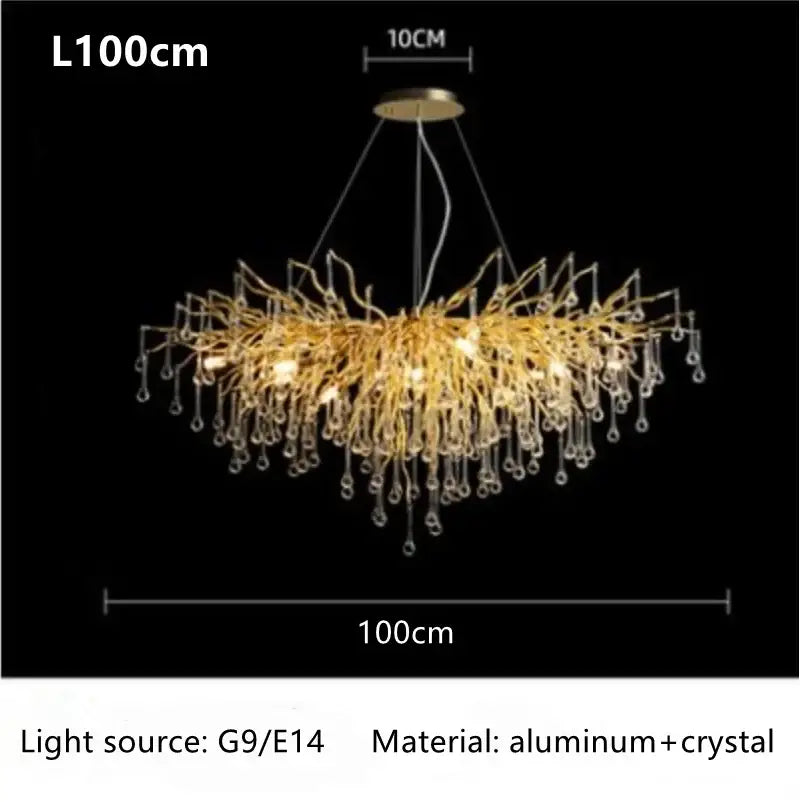 Gold Crystal 150cm Ceiling Chandelier