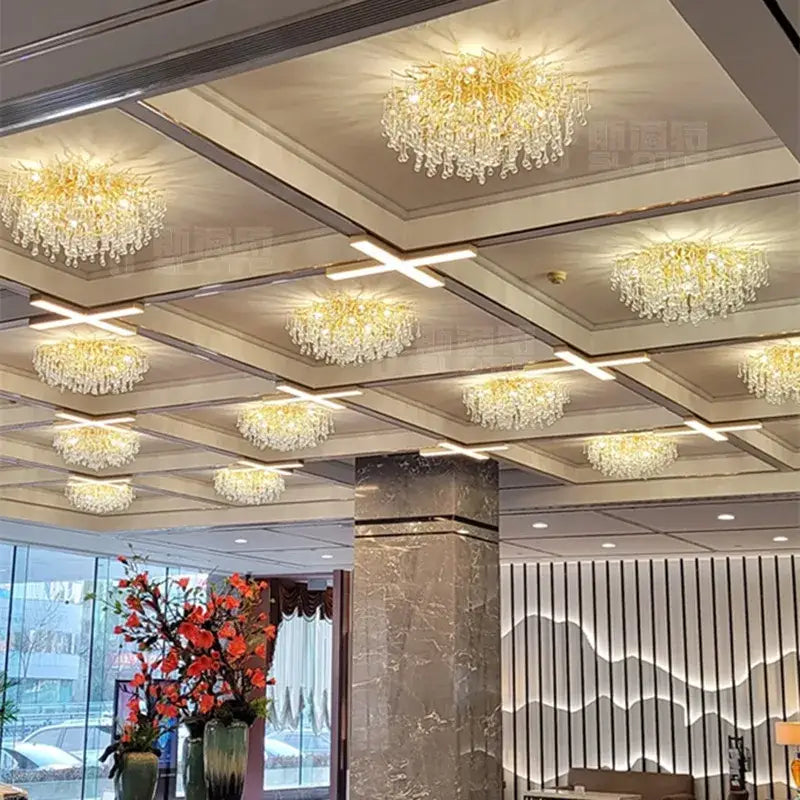 Gold Crystal LED Wall Light