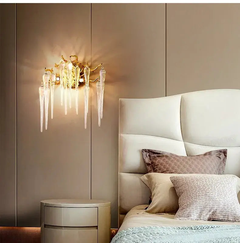 Gold Crystal LED Wall Light