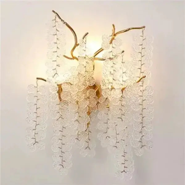 Gold Crystal LED Wall Light