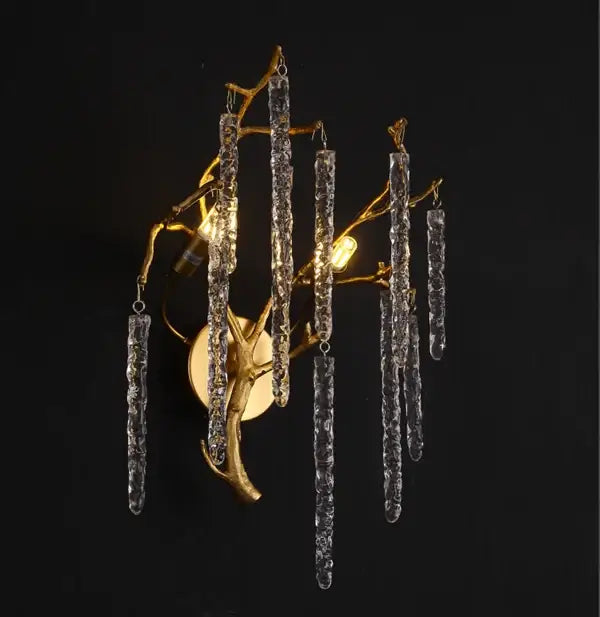 Gold Crystal LED Wall Light