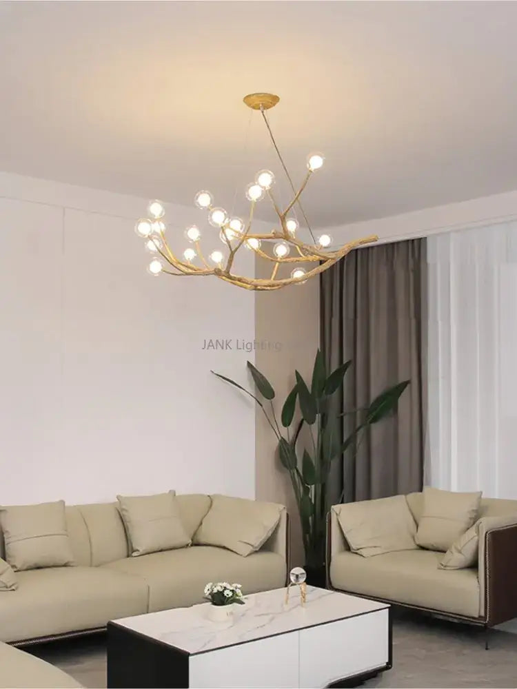 Gold Glass Bubble Pendant with Unique Accent Design