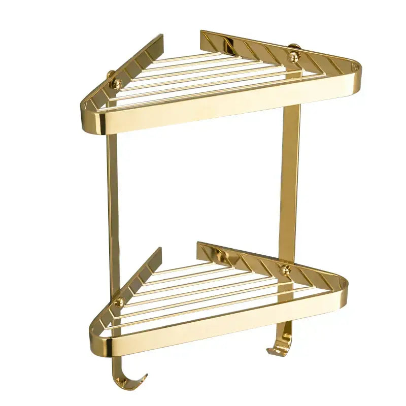 Gold Brass Shower Rack