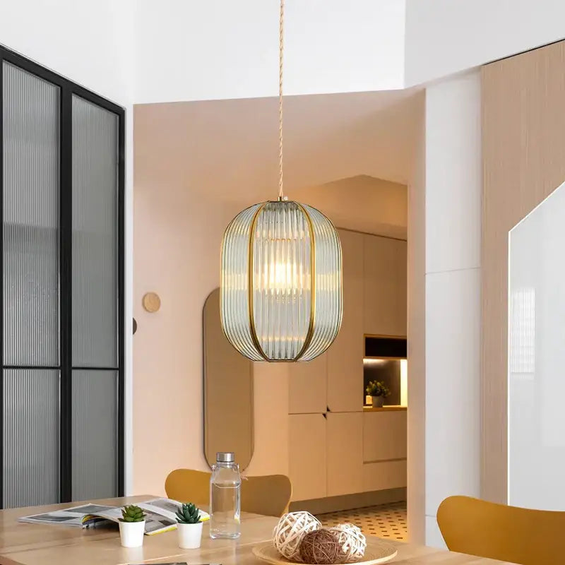 Gold Brass Glass Chandelier