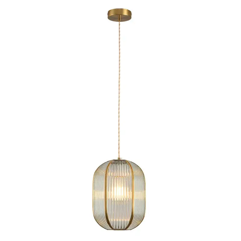 Gold Brass Glass Chandelier