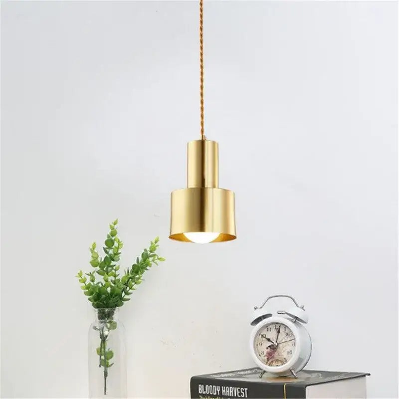 Gold Brass Trumpet Pendant
