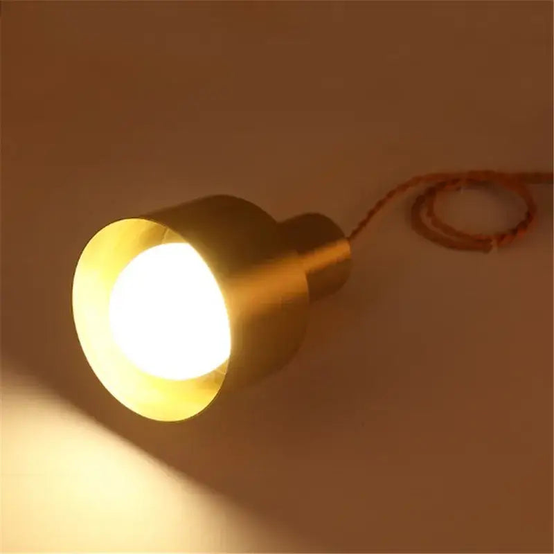 Gold Brass Trumpet Pendant