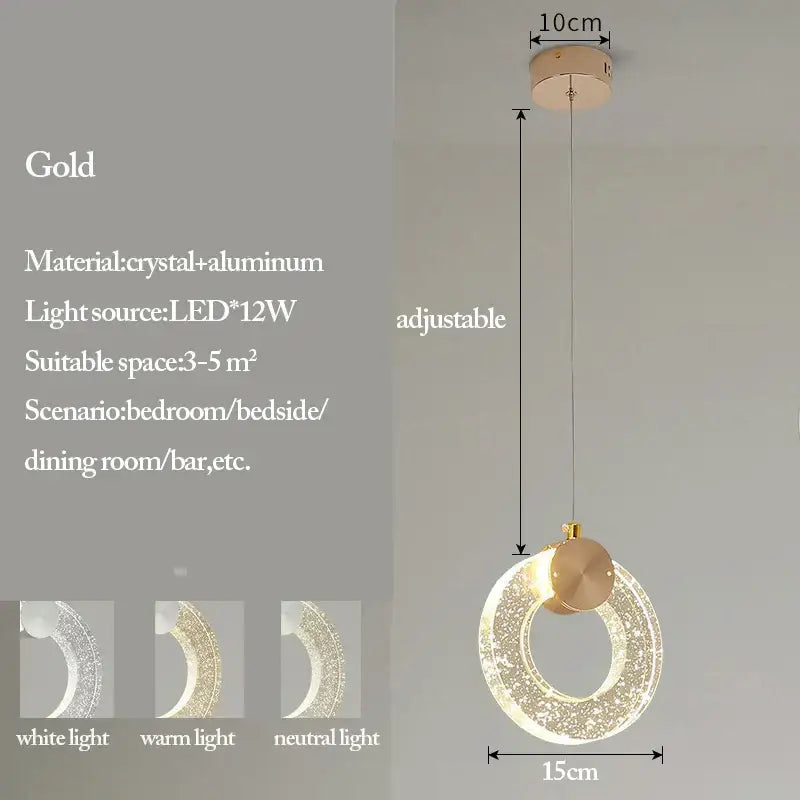 Gold Crystal Living Pendant