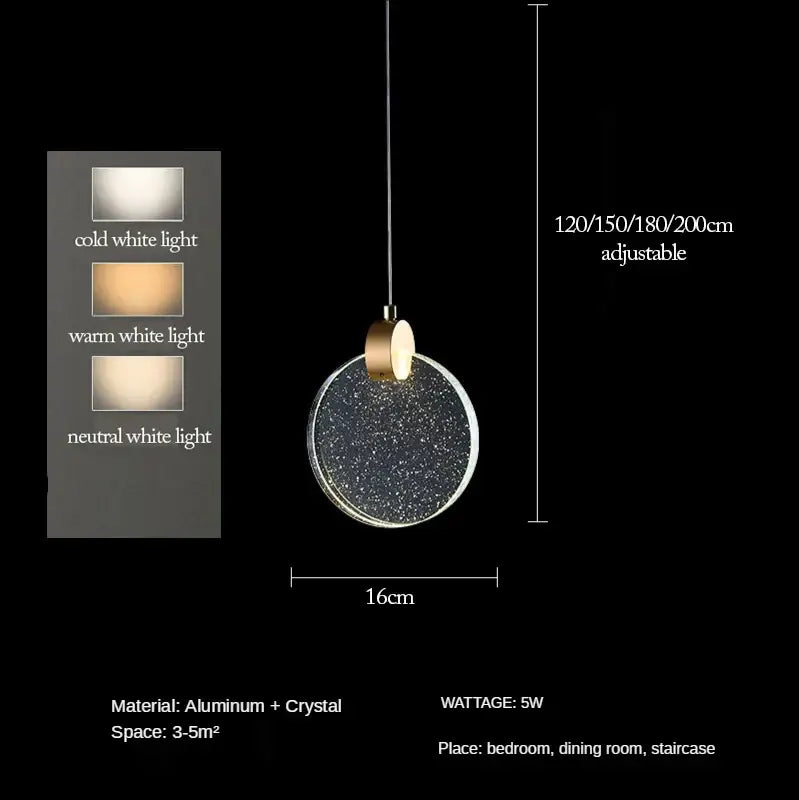 Gold Crystal Living Pendant
