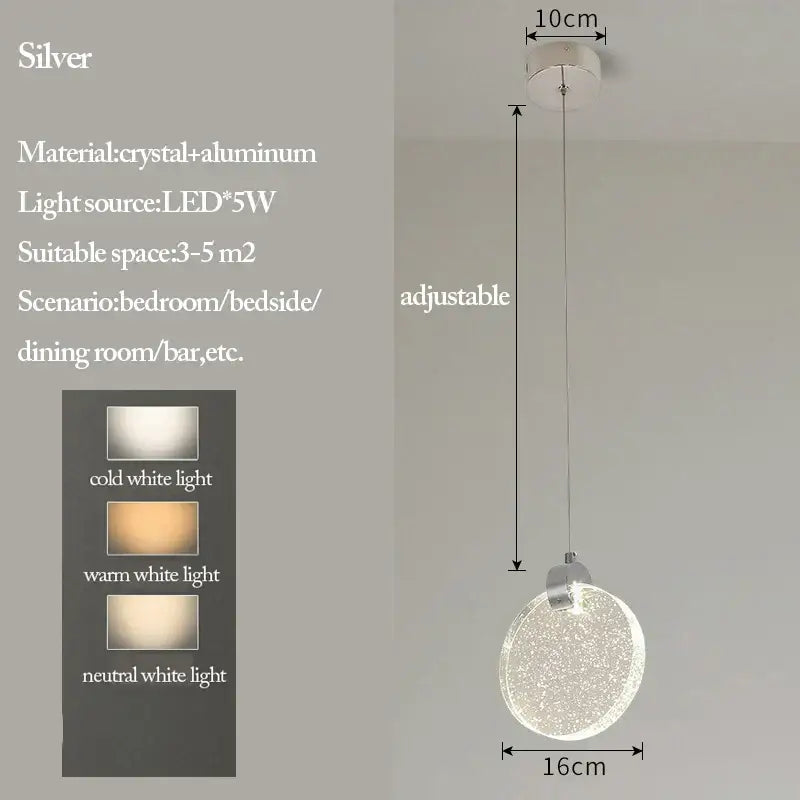 Gold Crystal Living Pendant