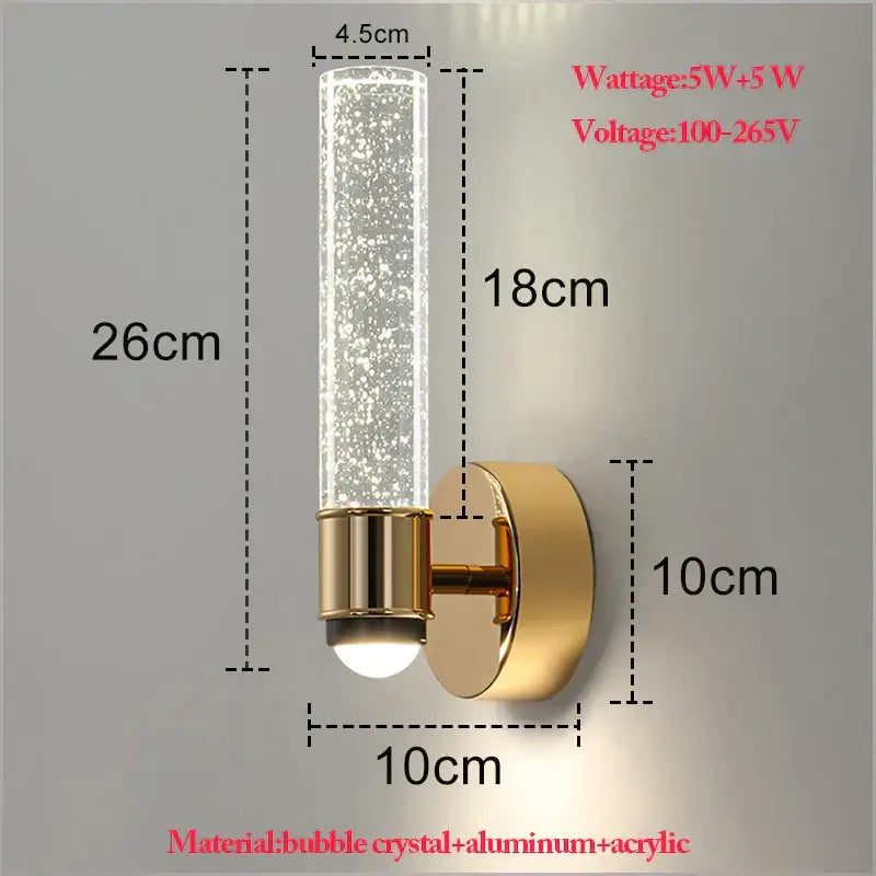 Gold Crystal Wall Sconces