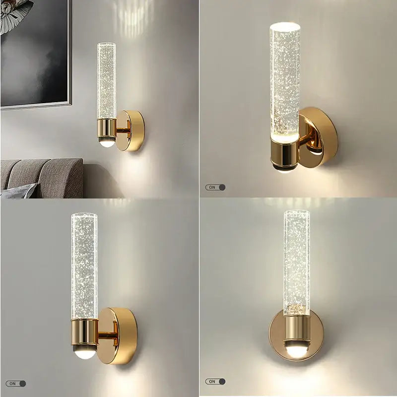 Gold Crystal Wall Sconces
