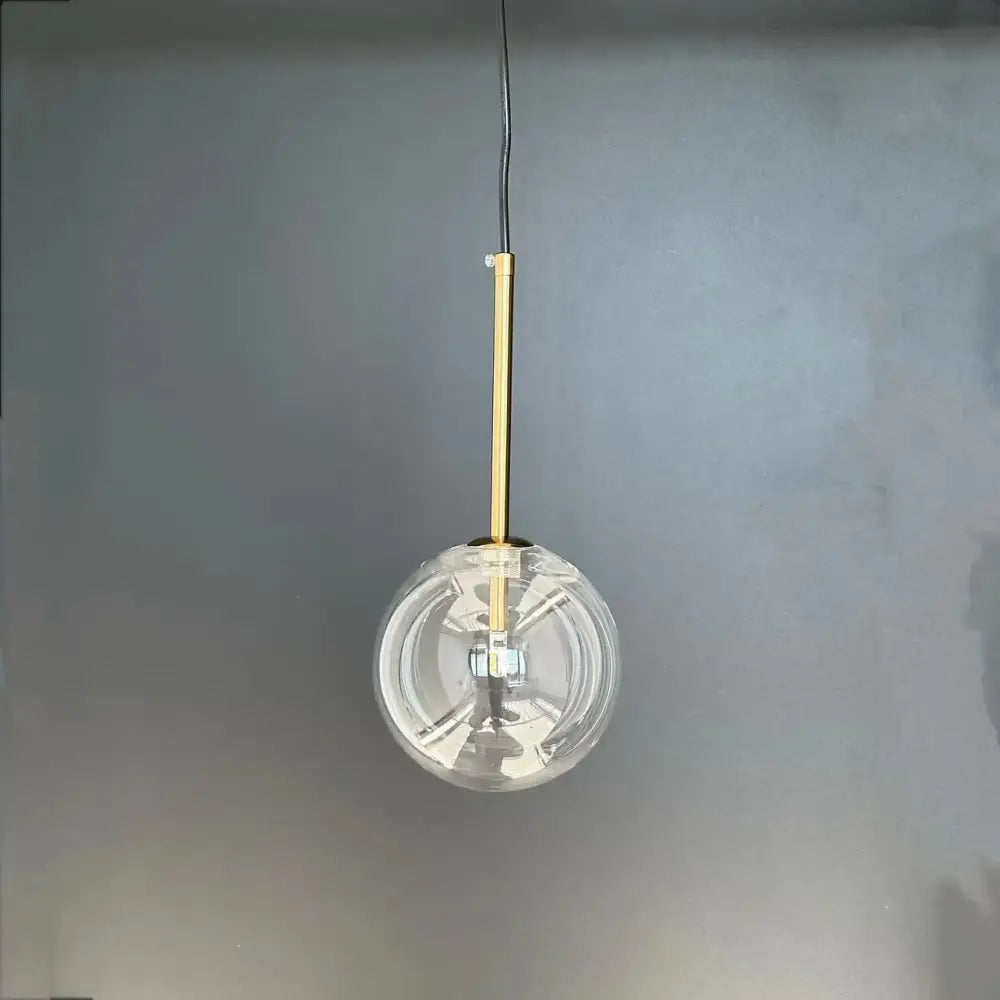 Gold Bubble Glass Pendant with 150cm Wire