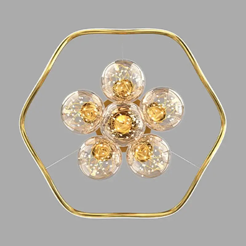 Gold Dimmable Bubble Chandelier