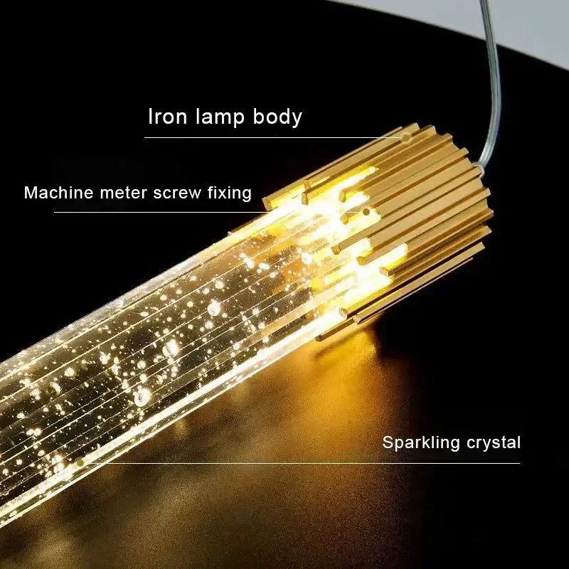 Gold Bubbles Crystal Pendant