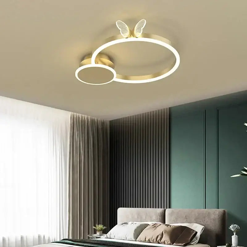 Gold Butterflies Ceiling Light