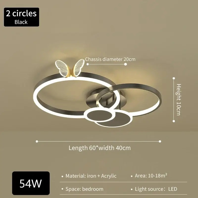 Gold Butterflies Ceiling Light