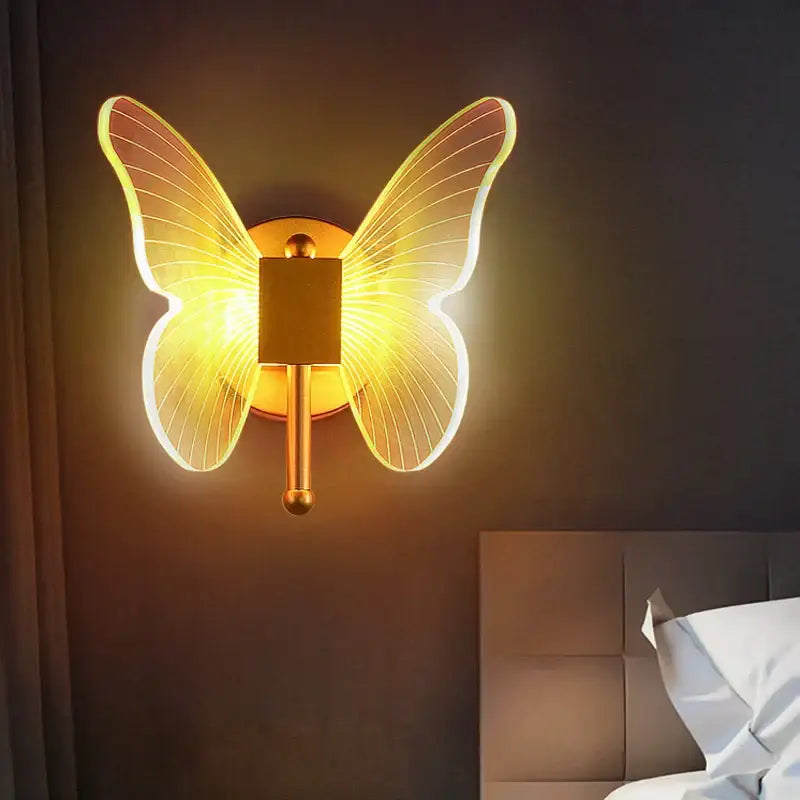 Gold Acrylic LED Chandelier Dimmable for Bedroom