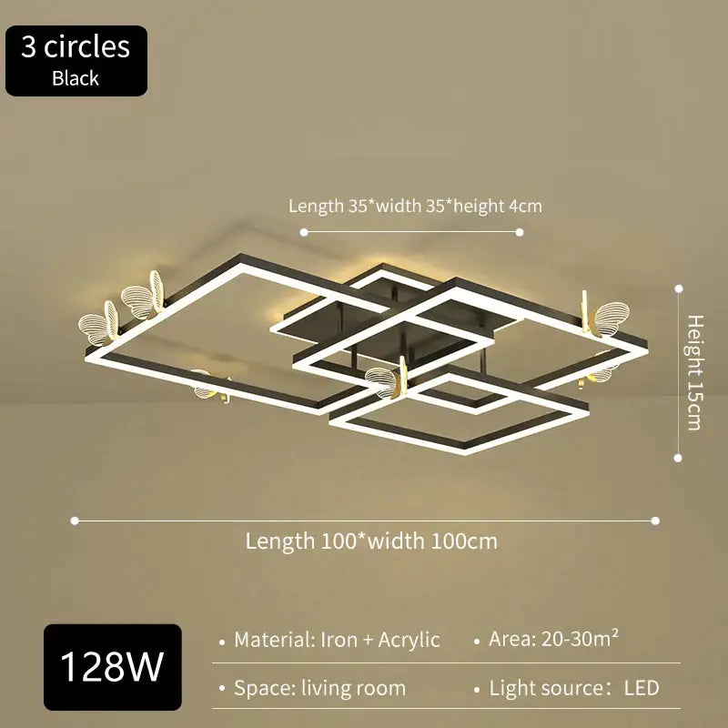 Gold Butterfly Ceiling Light
