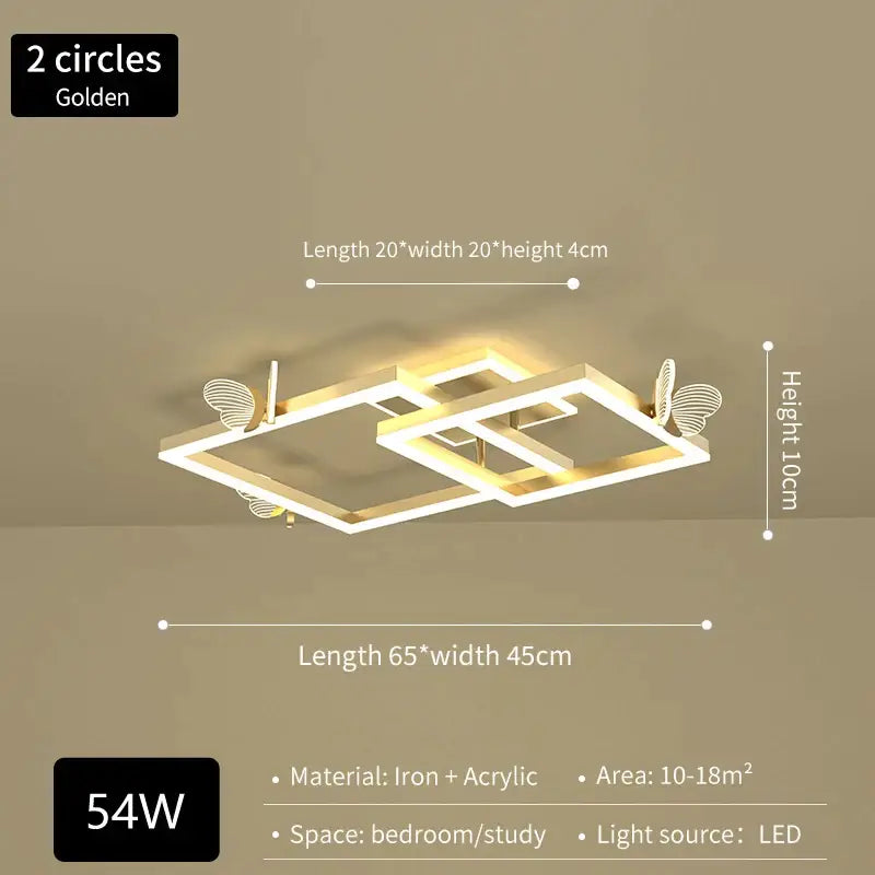 Gold Butterfly Ceiling Light