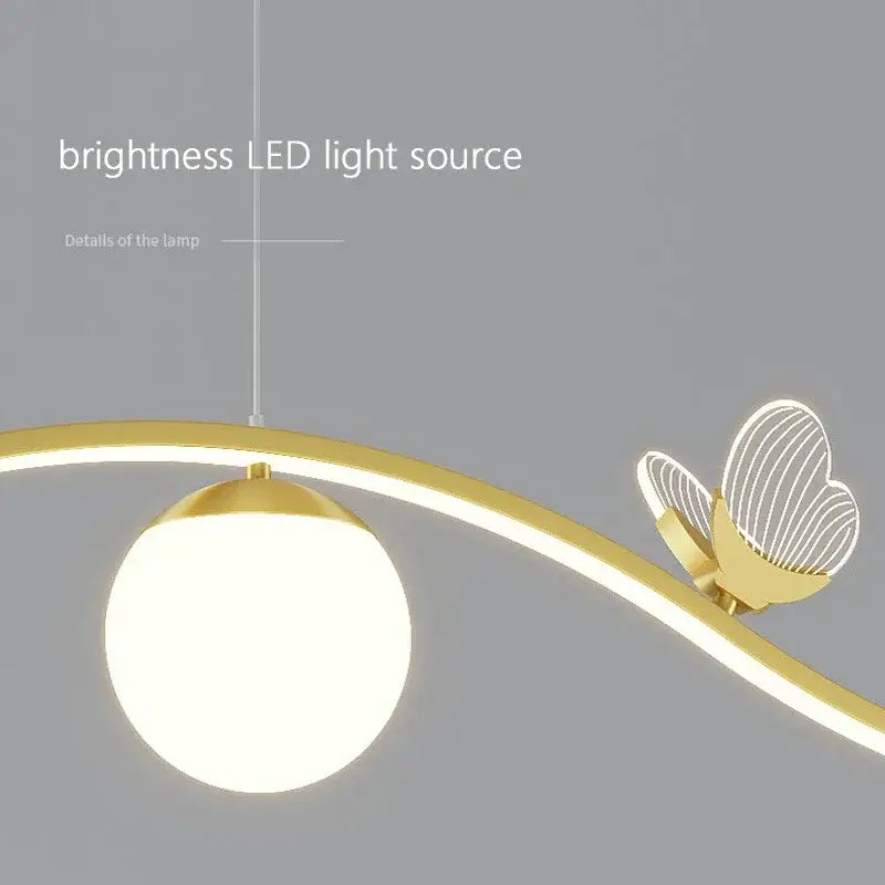 Gold Butterfly Pendant Light