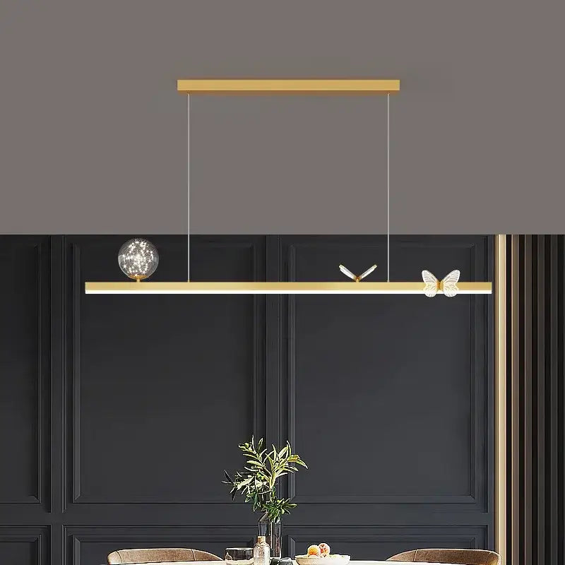 Gold Butterfly Pendant Lamp