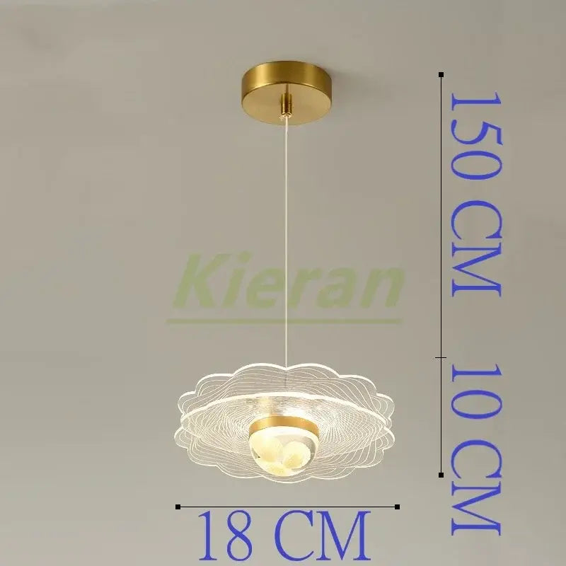 Gold Butterfly Glass Chandelier Tricolor Light