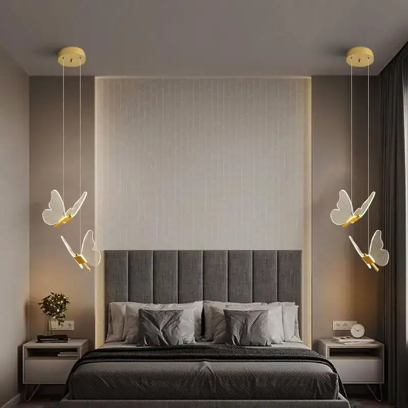 Gold Butterfly Hanging Lamp