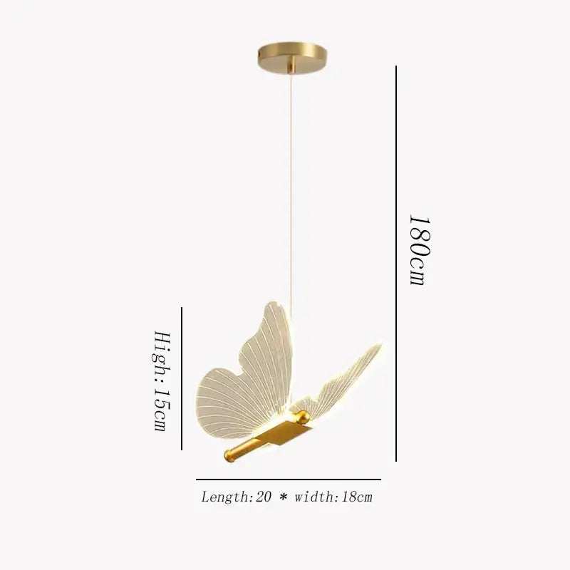 Gold Butterfly Hanging Lamp