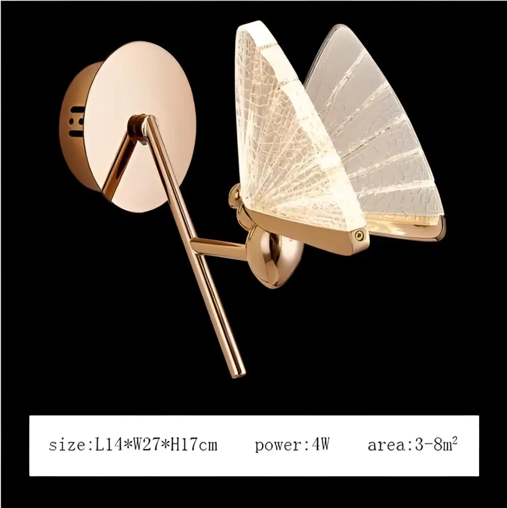 Gold Butterfly Pendant Lamp for Bedroom Ambiance